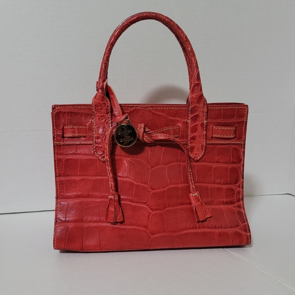 Dooney & Bourke Handbags - Dooney Bourke Mini Croco Embossed Tassle Bag